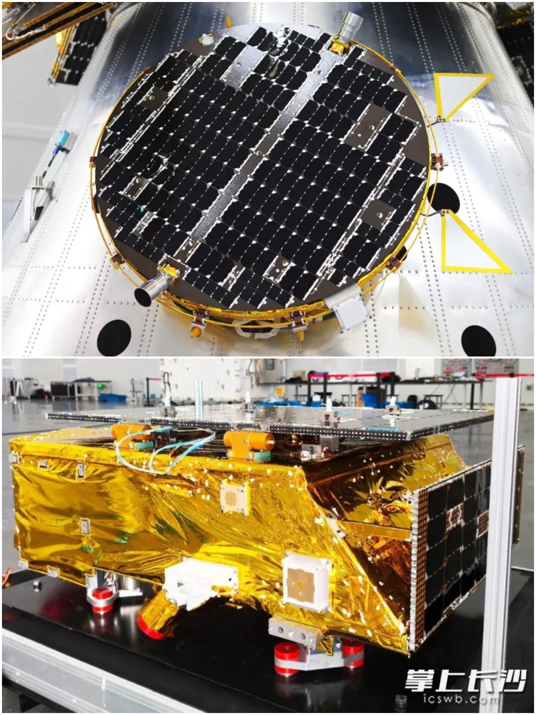 Lilac-3 installed on Gravity-1 Y4’s payload adapter (top) and Tianyi-49 ahead of being shipped to Orienspace (bottom). 
