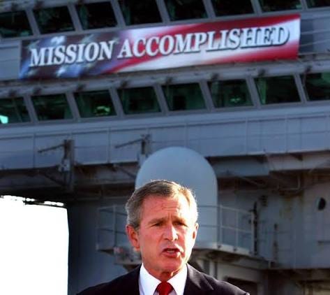 Bush Offers to Lend Trump “Mission Accomplished” Banner Bush Offers to Lend Trump “Mission Accomplished” Banner