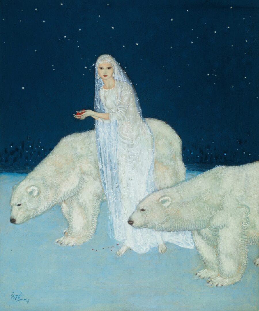Into-the-Blue-image-The-Ice-Maiden-or-Everything-about-her-was-white-1915-Edmund-Dula Into-the-Blue-image-The-Ice-Maiden-or-Everything-about-her-was-white-1915-Edmund-Dula