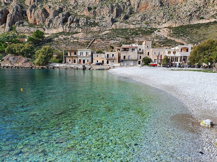 Two Greek villages in the Mani Peninsula, Greece