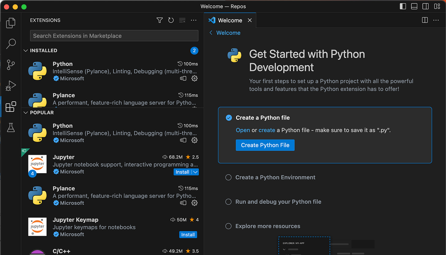 Guide: Homebrew, Python and Visual Studio Code on Mac