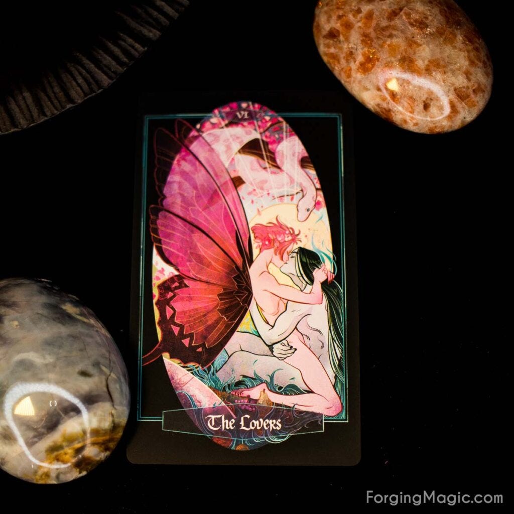 Children of Litha Lovers Tarot Card
