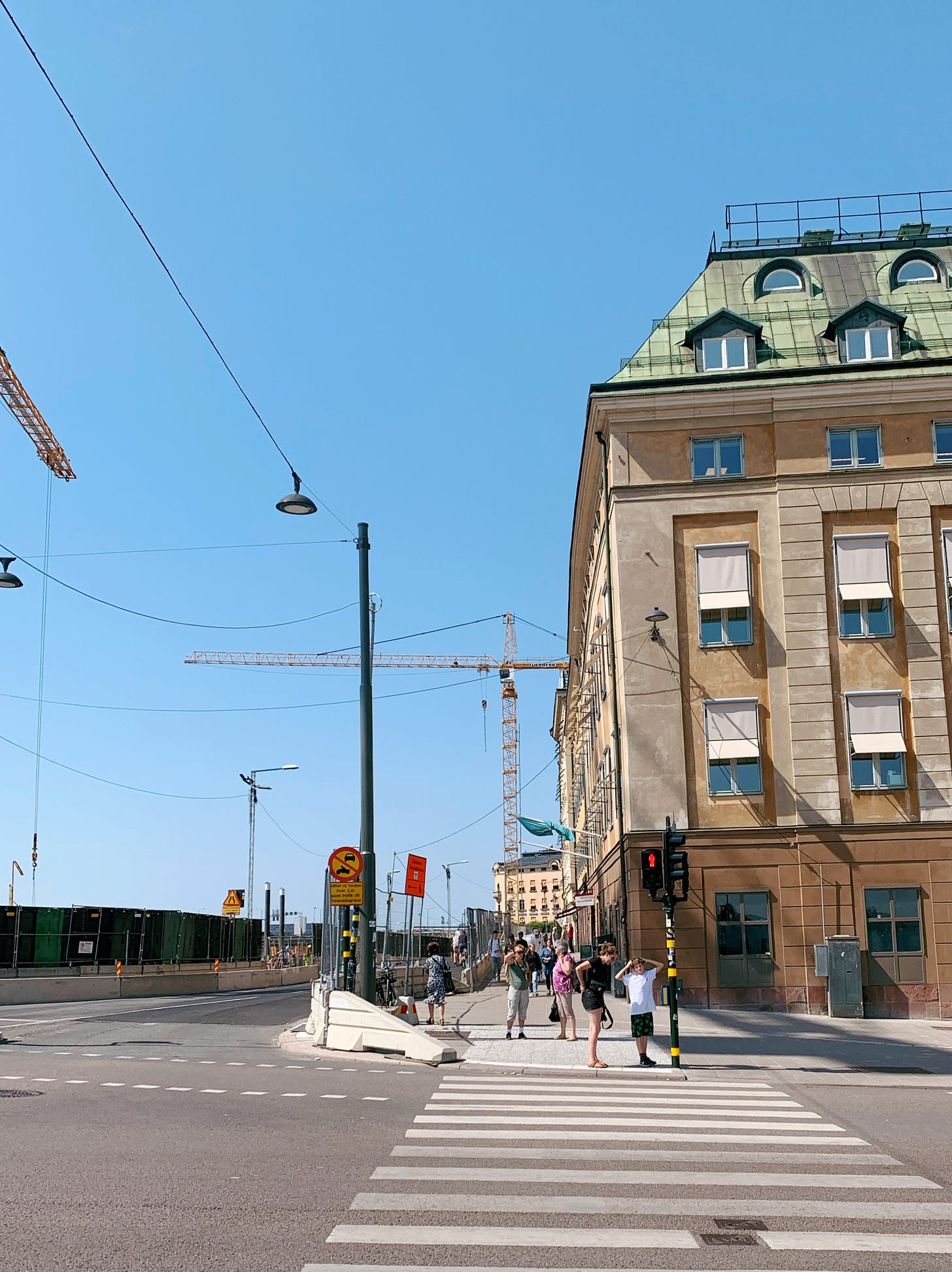 Construction of New Slussen from Gamla Stan (Old Town side)