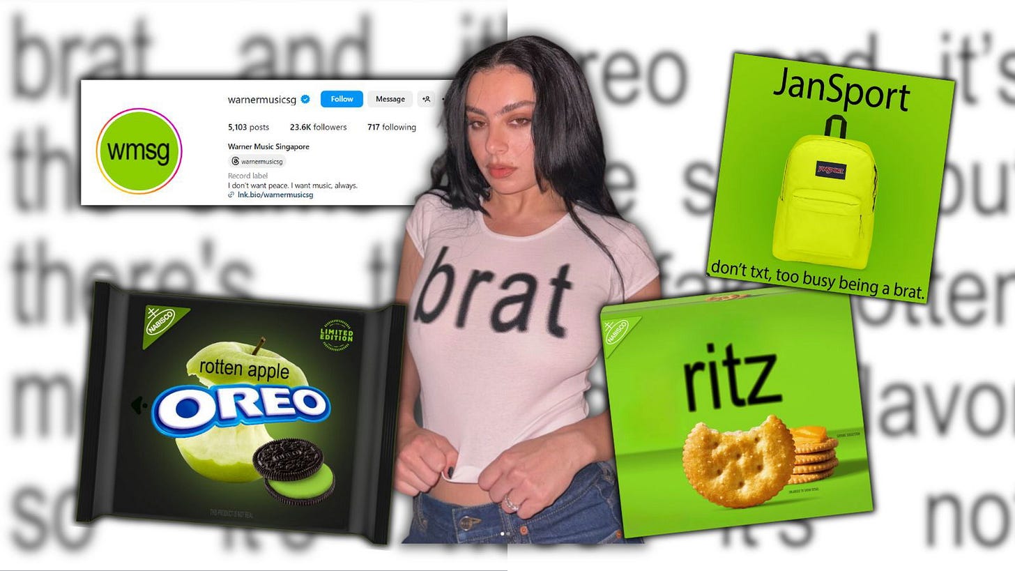 It's a brat summer: Warner Music SG, Ritz and more jump on Charli XCX album launch | Marketing-Interactive It's a brat summer: Warner Music SG, Ritz and more jump on Charli XCX album launch | Marketing-Interactive