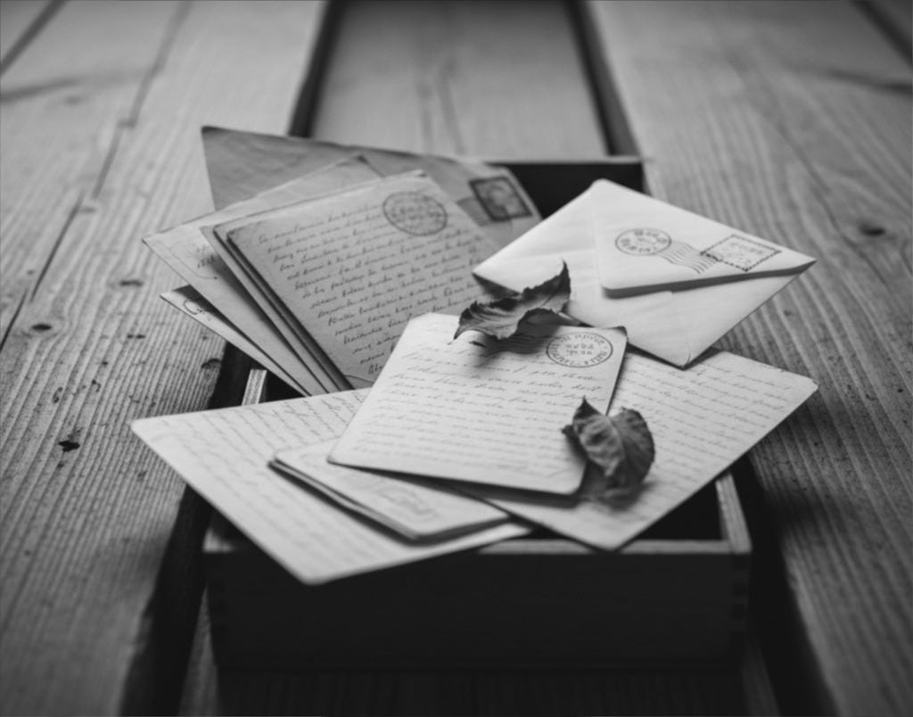 an image of letters found under a floorboard
