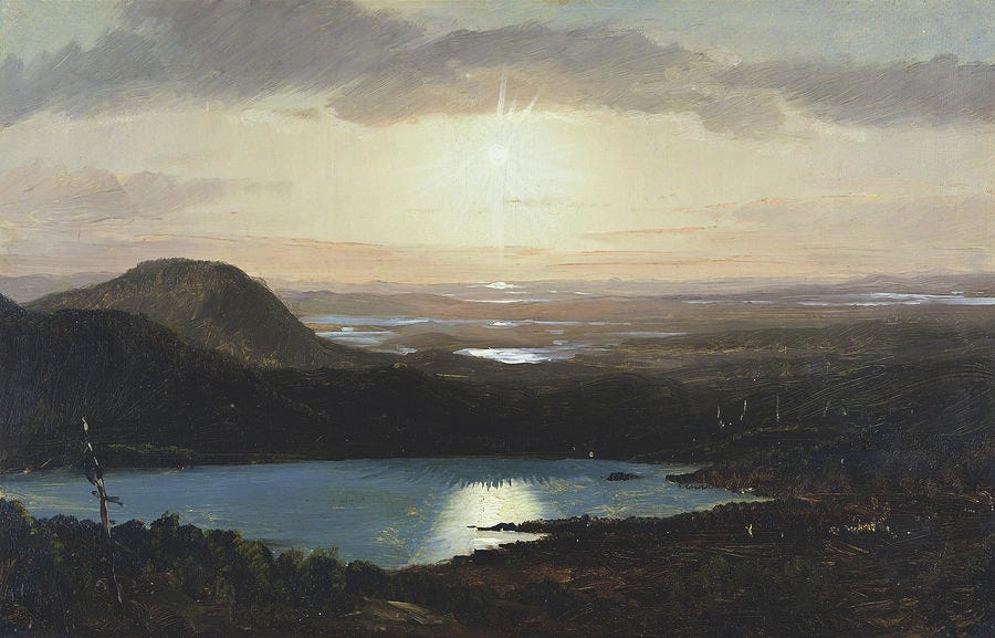 Frederic Edwin Church. Eagle Lake Viewed from Cadillac Mountain, Mount Desert Island, Maine ...