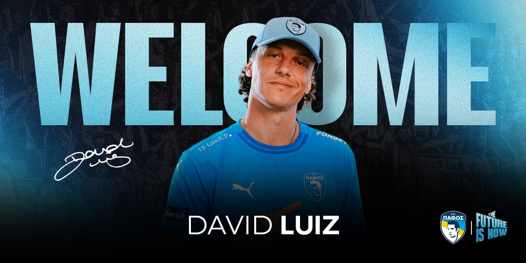 DAVID LUIZ JOINS PAFOS FC! - Pafos FC - The Official website of Pafos FC!