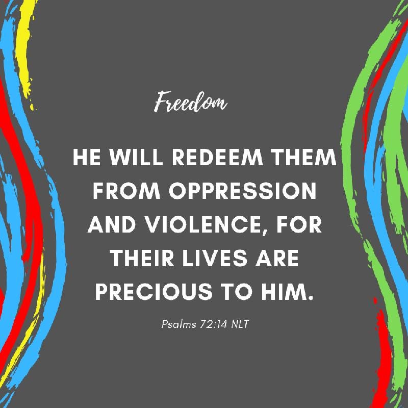 Bible verses to inspire us to care for the oppressed.