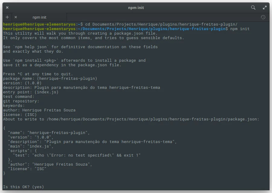 Creating a new package inside plugin folder.
