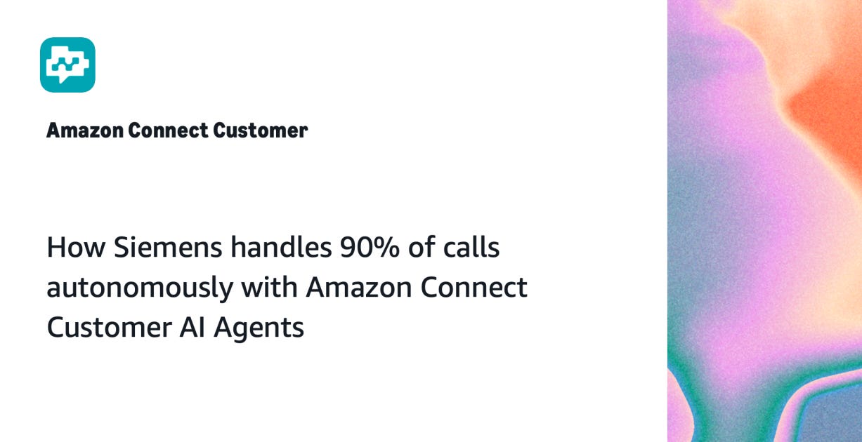 Siemens Amazon Connect Customer AI Agents overview Siemens Amazon Connect Customer AI Agents overview