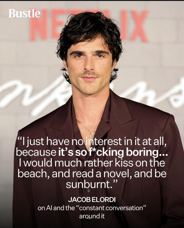 r/popculturechat - Jacob Elordi does not want to talk about AI, but does want to kiss on a beach