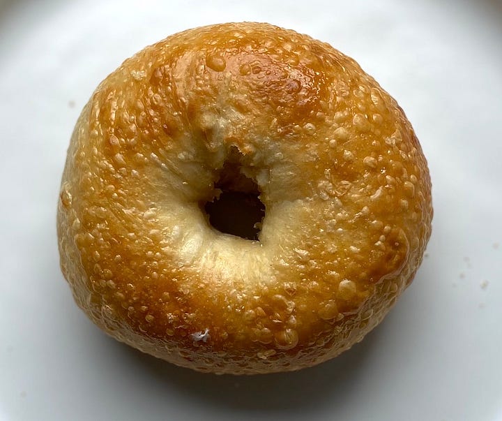 Plain bagel in June 2023 vs. Plain bagel in October 2022