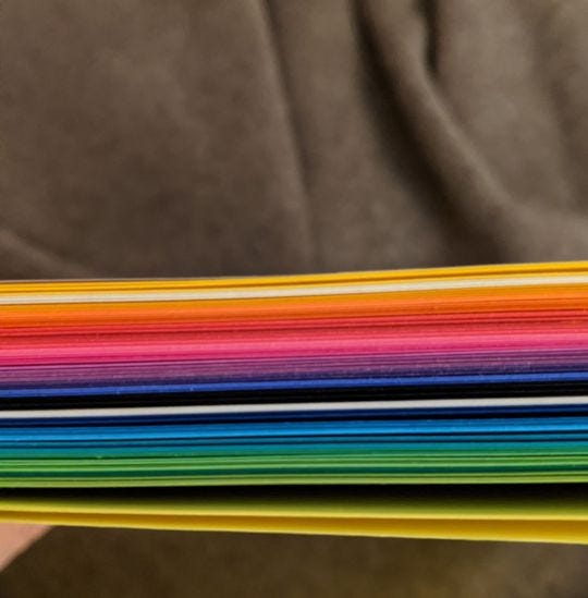 Colored paper