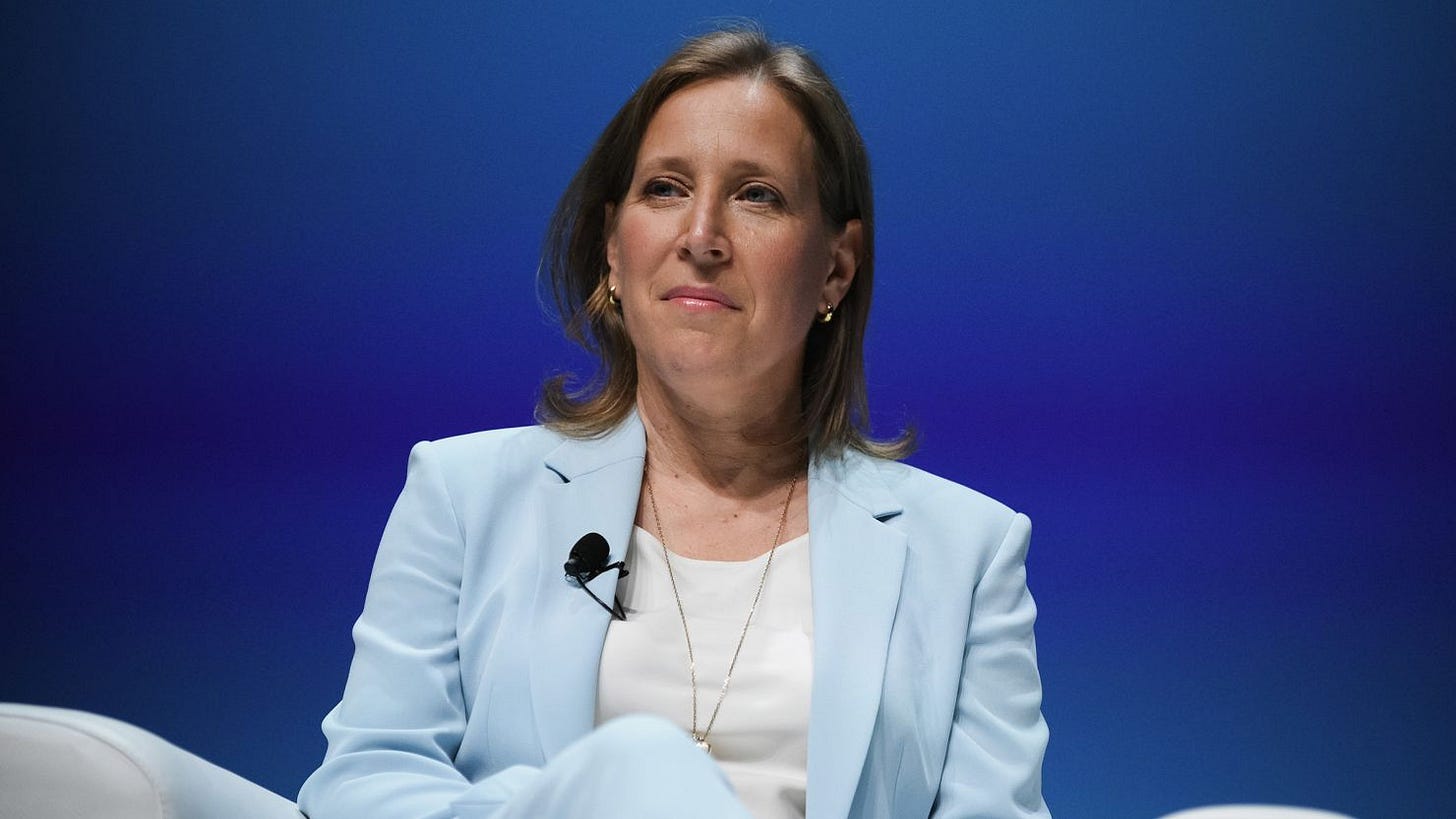 Susan Wojcicki attends Cannes Lions Festival in Cannes, France in 2018. Susan Wojcicki attends Cannes Lions Festival in Cannes, France in 2018.