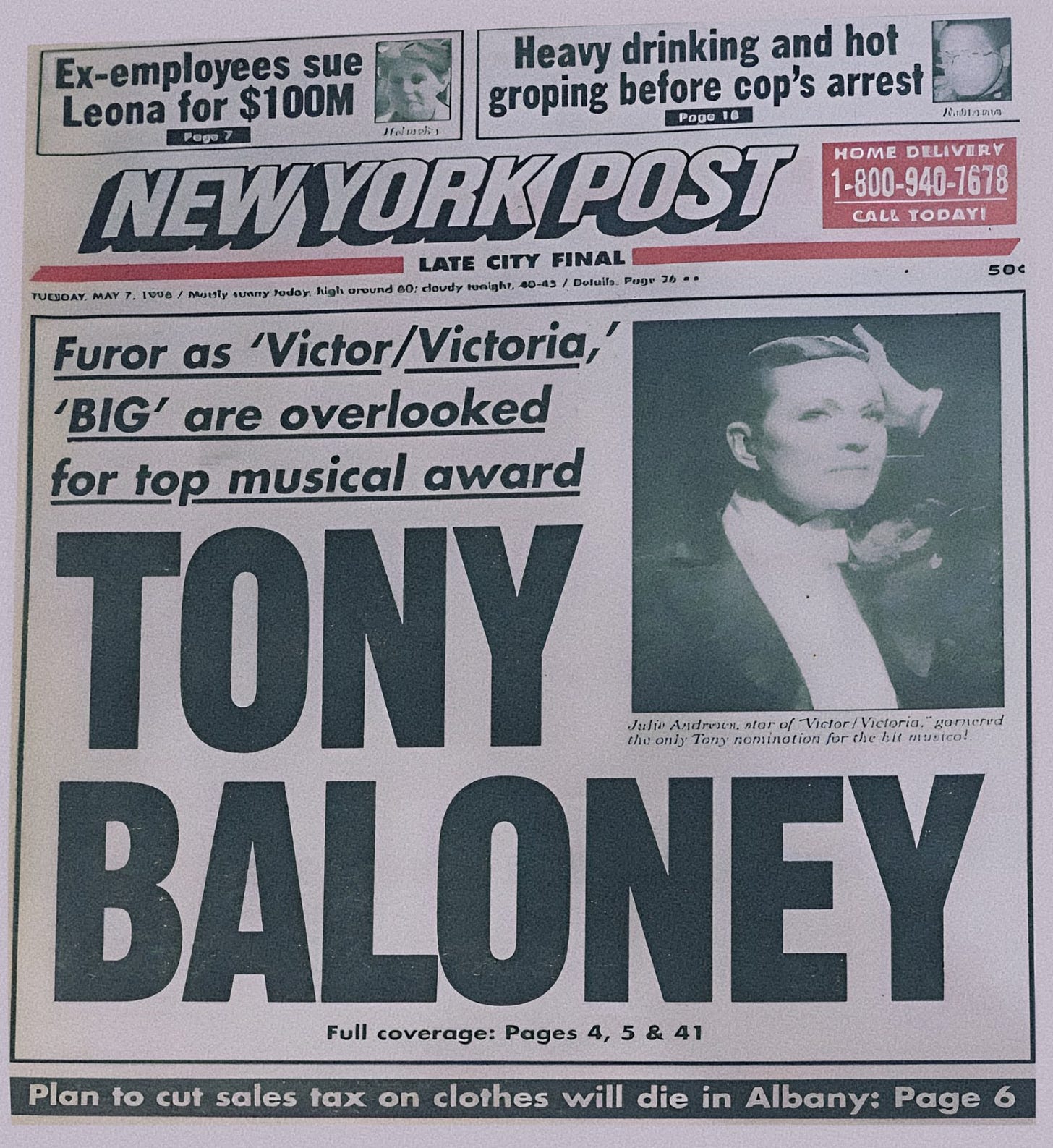Mark O'Donovan | Writer on X: "BREAKING: Tony Awards Fail to Nominate Cast  and Crew of “Victor/Victoria” for 29th Year in a Row  https://t.co/4fMk27x83d" / X