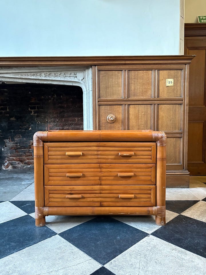 two vintage chest of drawers