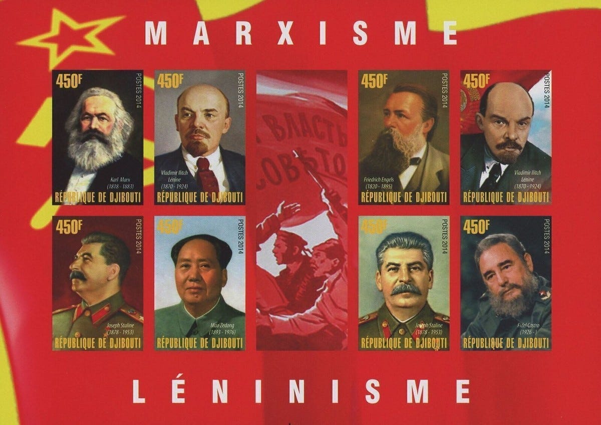 Marxism Leninism Fidel Castro Stalin Lenin Souvenir Sheet of 8 Stamps MNH |  eBay