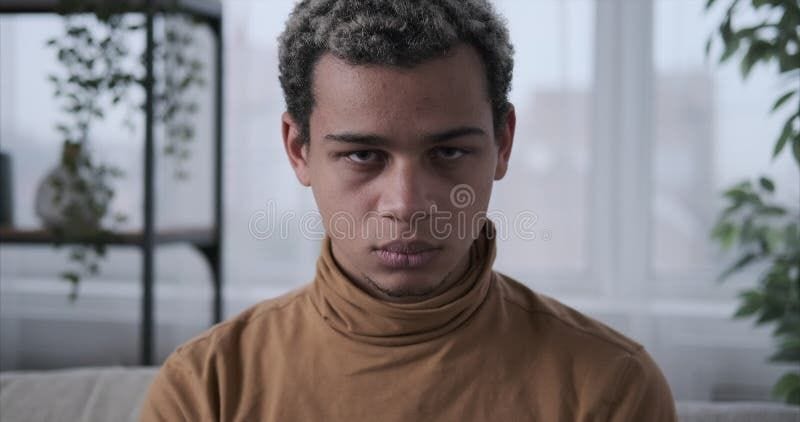Offended man feeling angry and displeased stock video
