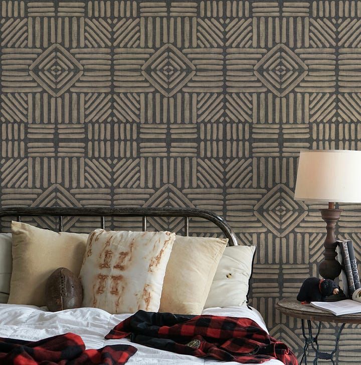 cozy cabincore wallpaper tie dye and mudcloth