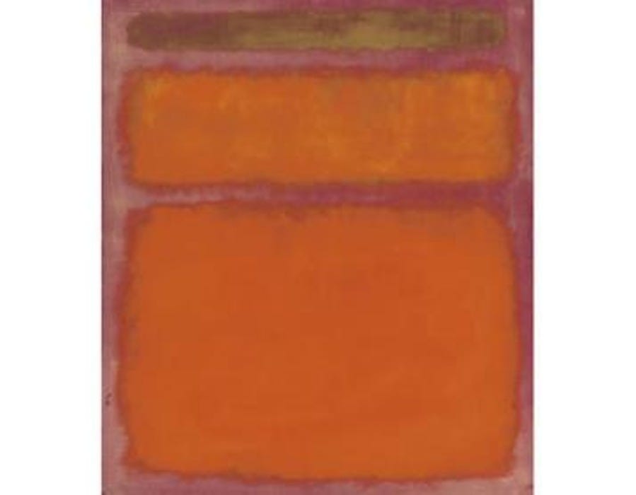 Rothko painting in warm orange and red tones Rothko painting in warm orange and red tones