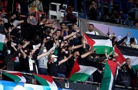 Protestors perform Nazi salutes during ...