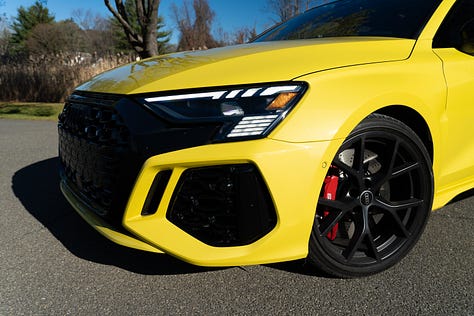 Photos of the Audi RS3 Sedan in yellow