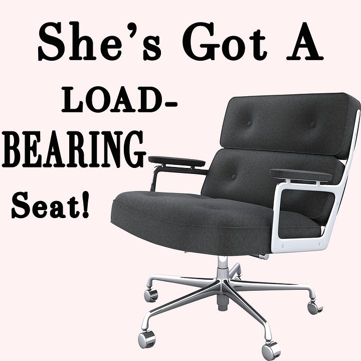 A series of Chairs and Objectification Messages overlaid over them