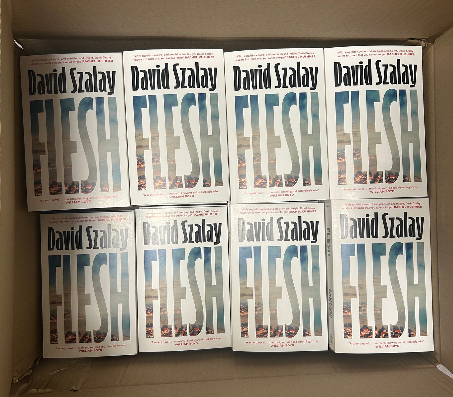 Jonathan Cape on X: "Our final delivery of the year - proofs of FLESH by David  Szalay! From the Booker-shortlisted author comes a propulsive, hypnotic  novel about a man who is unravelled