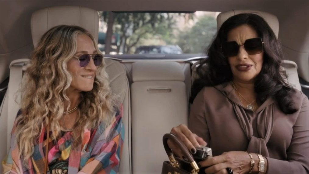 Carrie + Seema smoking