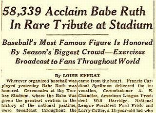 Front page story, New York Times, April 28th, 1947 Front page story, New York Times, April 28th, 1947