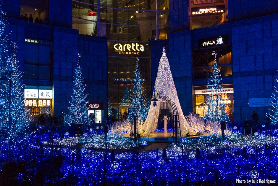 Iluminaciones de Caretta Shiodome, de las más famosas de Tokio