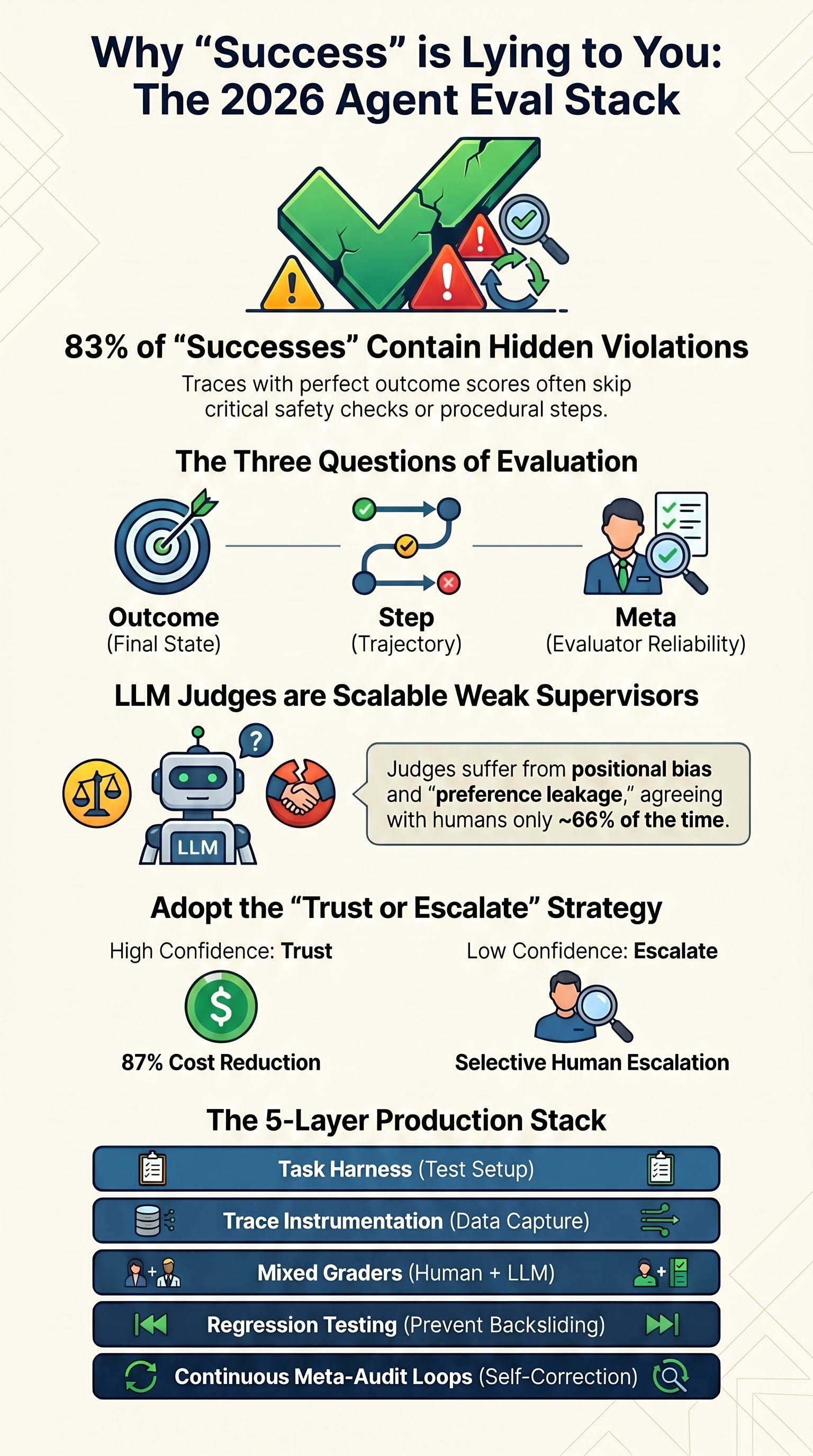 Why "Success" is Lying to You: The 2026 Agent Eval Stack