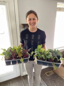 Indoor seed starts getting ready to move to the garden