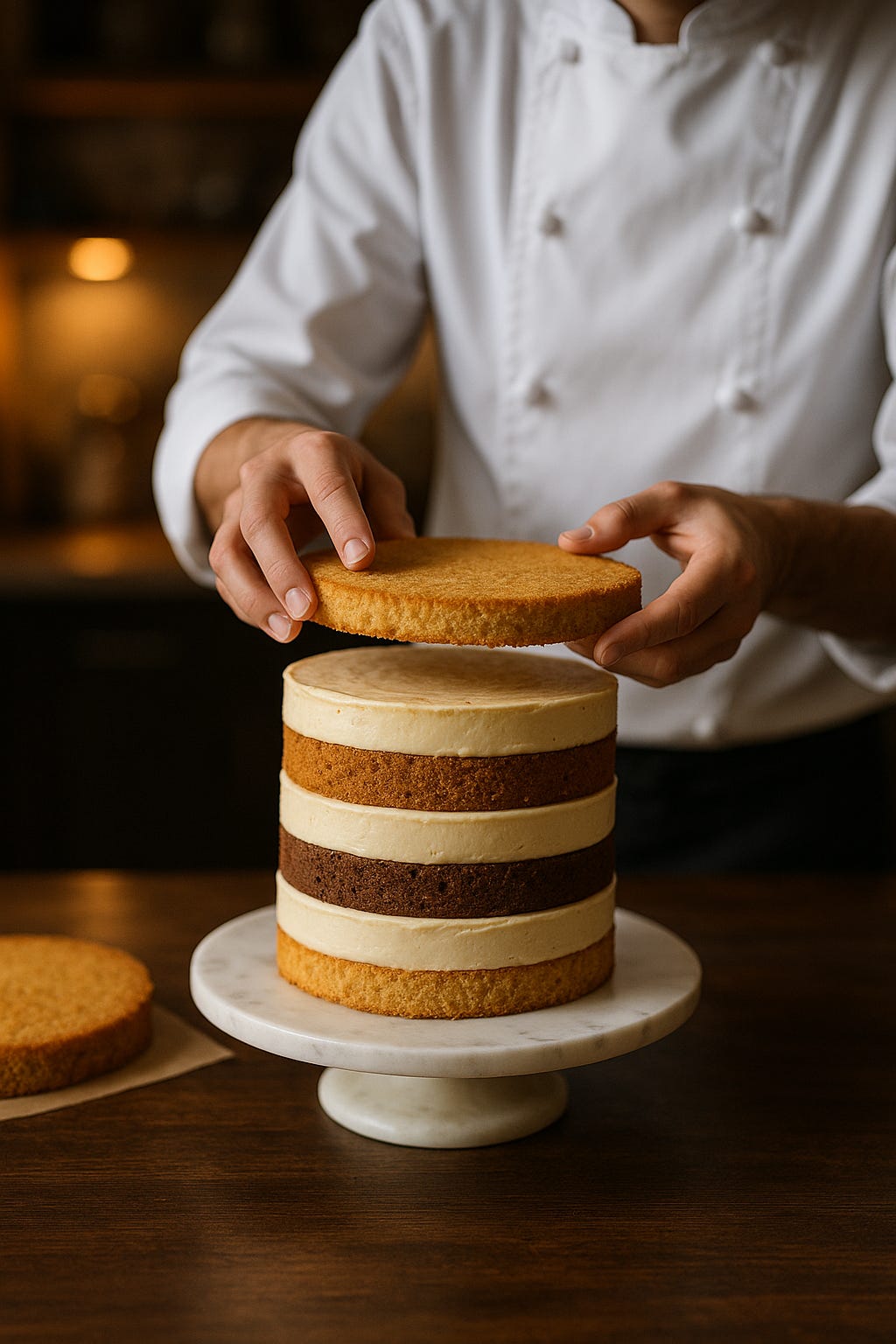 Layered cake metaphor for Transformer processing layers