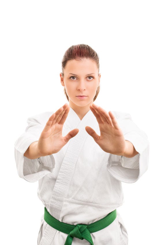 Woman Karate Stance