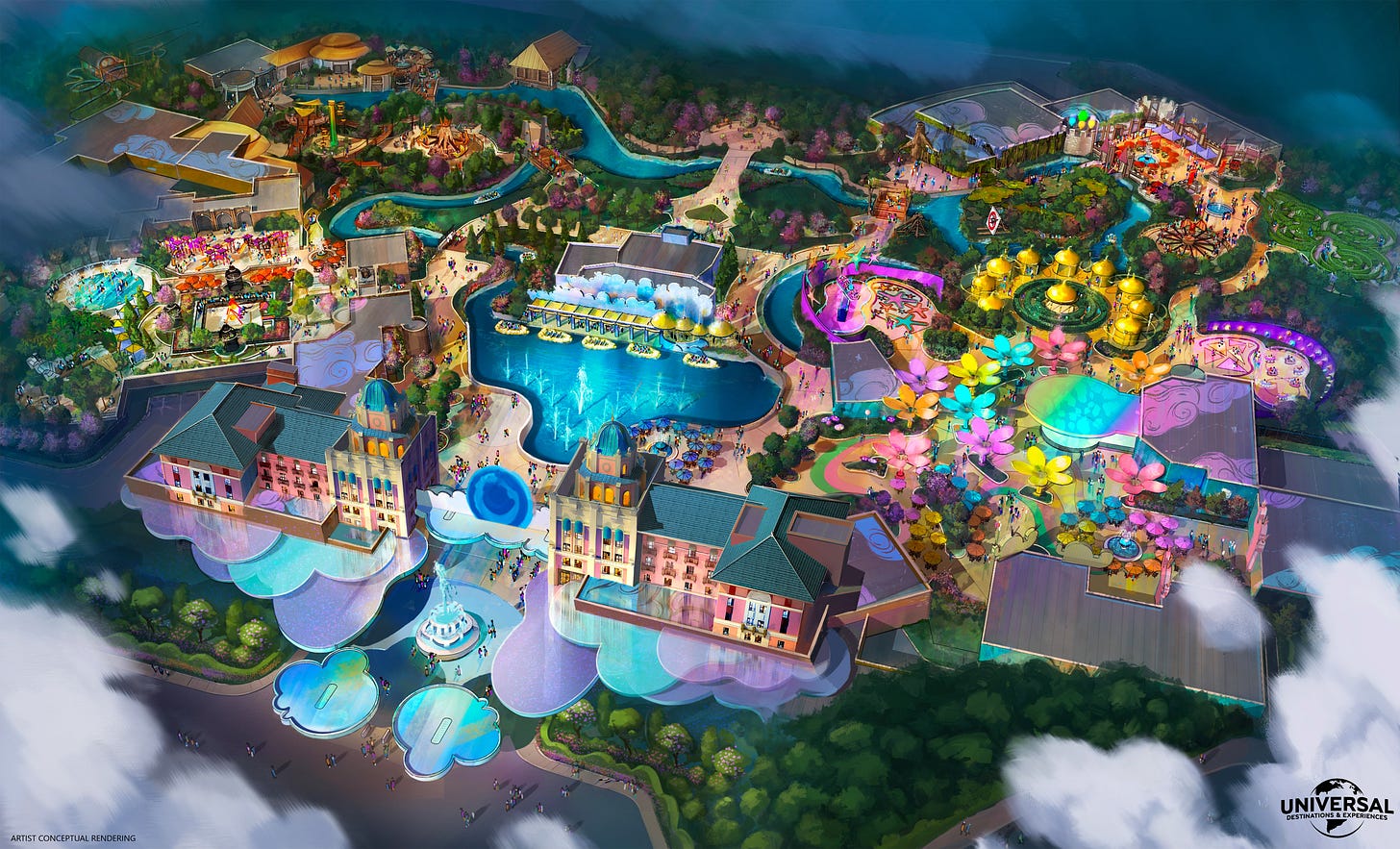 artist rendering of new concept theme park
