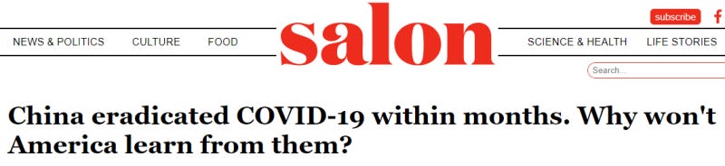Salon sees China as a success on covid