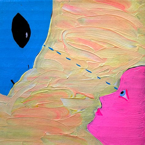 photographs of small paintings depicting various alien abduction experiences