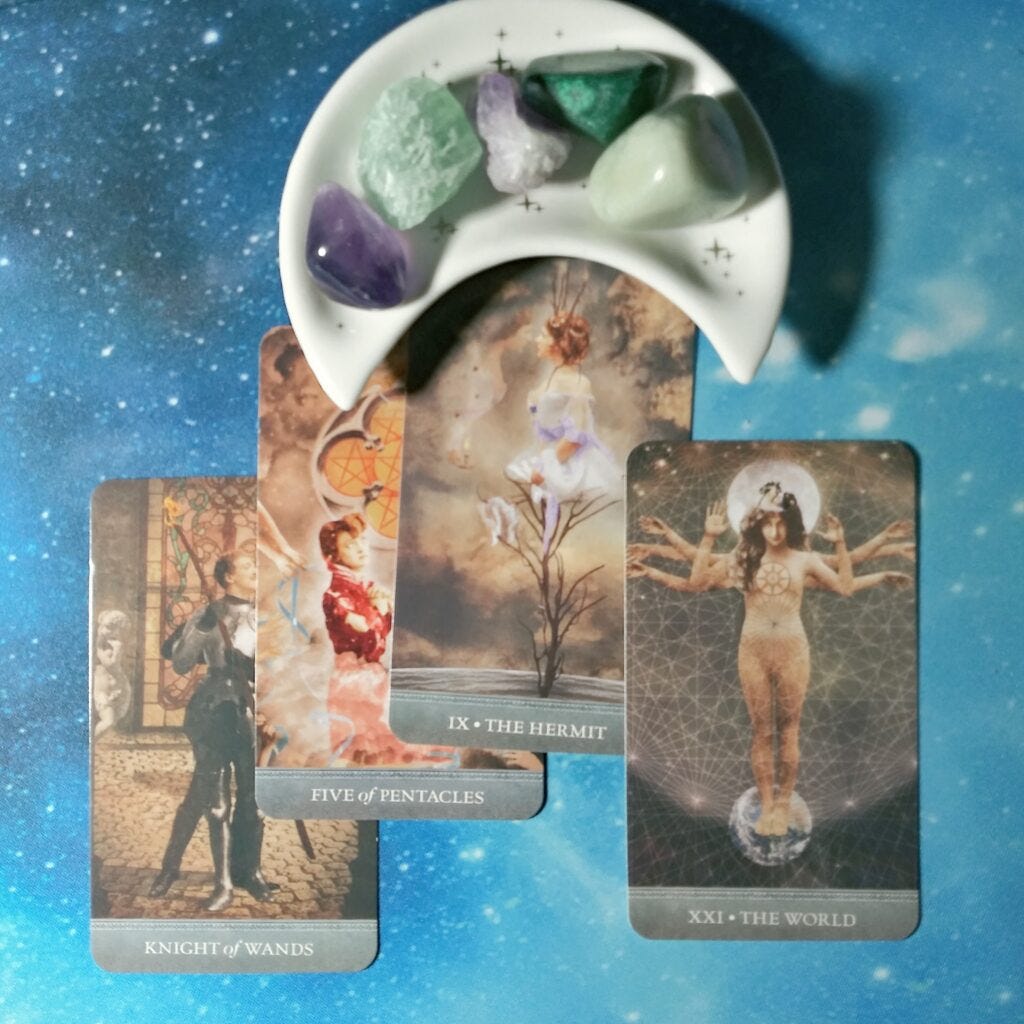 A Message from the Universe ~ The World at Your Feet, Dreamkeeper's Tarot Cards