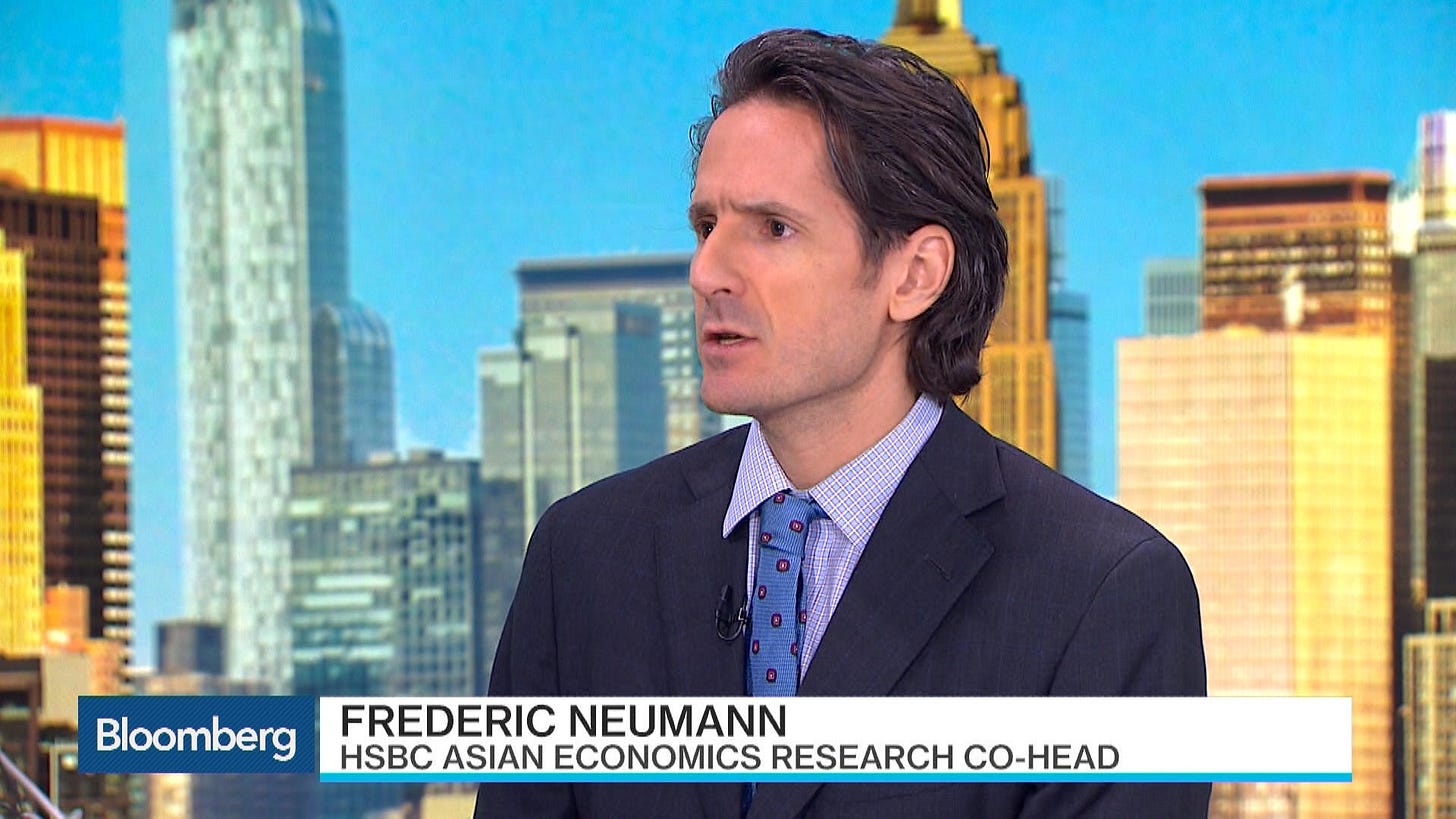 Watch HSBC's Frederic Neumann on China, Asian Economies - Bloomberg