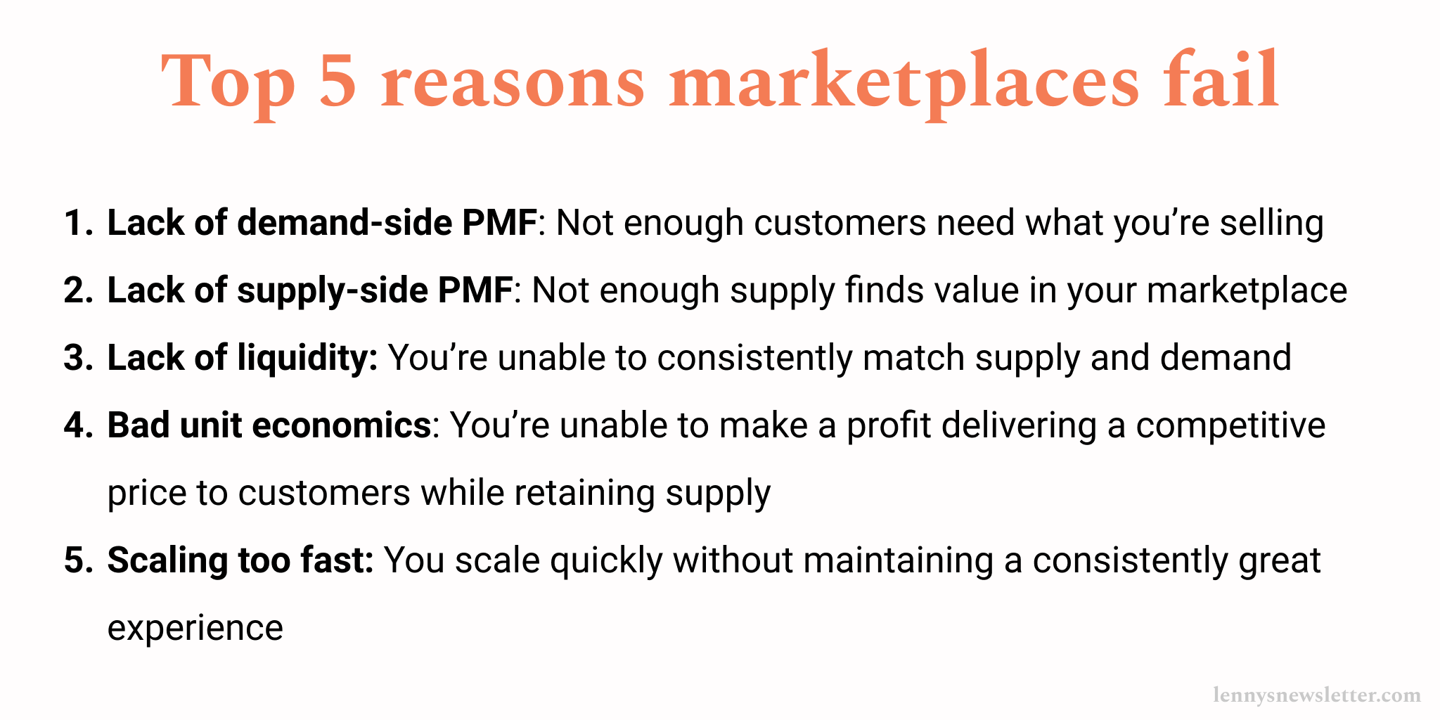 Why marketplaces fail - by Lenny Rachitsky