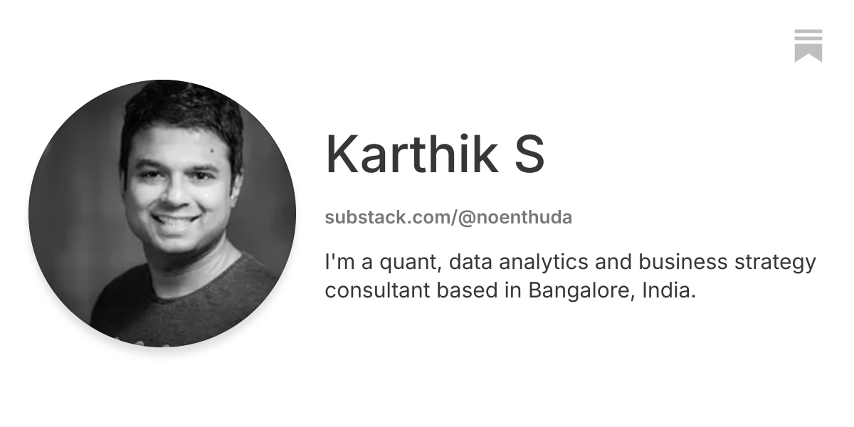 Karthik S | Substack