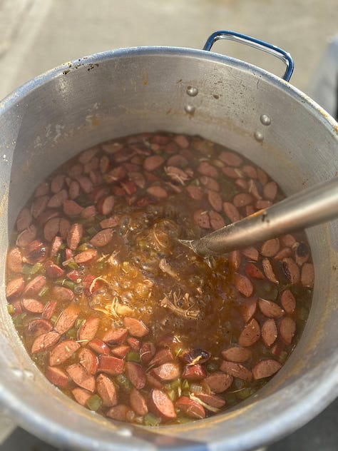A photographic journey of the making of Kwanzaa Gumbo, from the beginning to the final bowl.