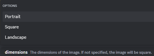 Blend dimensions selection
