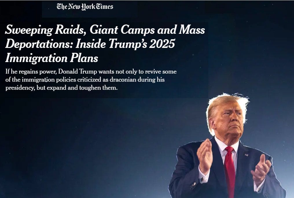 Matt A. Barreto 🇵🇪 ⚽️ on X: "🚨📢In case you missed this @nytimes headline over the weekend, Donald Trump and Stephen Miller plan an EVEN MORE extreme anti-immigrant agenda, from the folks Matt A. Barreto 🇵🇪 ⚽️ on X: "🚨📢In case you missed this @nytimes headline over the weekend, Donald Trump and Stephen Miller plan an EVEN MORE extreme anti-immigrant agenda, from the folks
