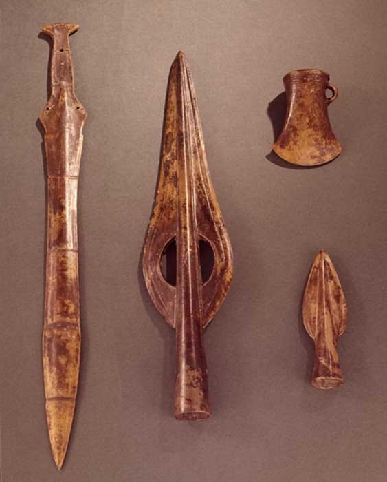 Part of the weapon collection of the Dowris Hoard. Part of the weapon collection of the Dowris Hoard.