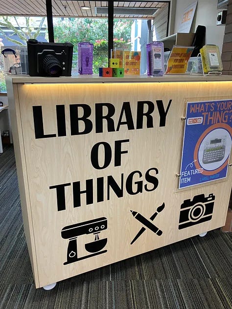 Images of libraries, books, poster, and resources