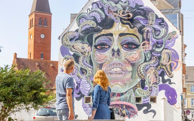 You'll find lots of new street art dotted around the streets