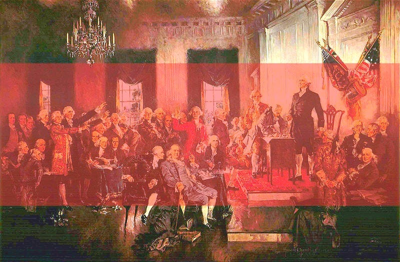 Scene at the signing of the Constitution of the United States, Oil on Canvas, Howard Chandler Christy