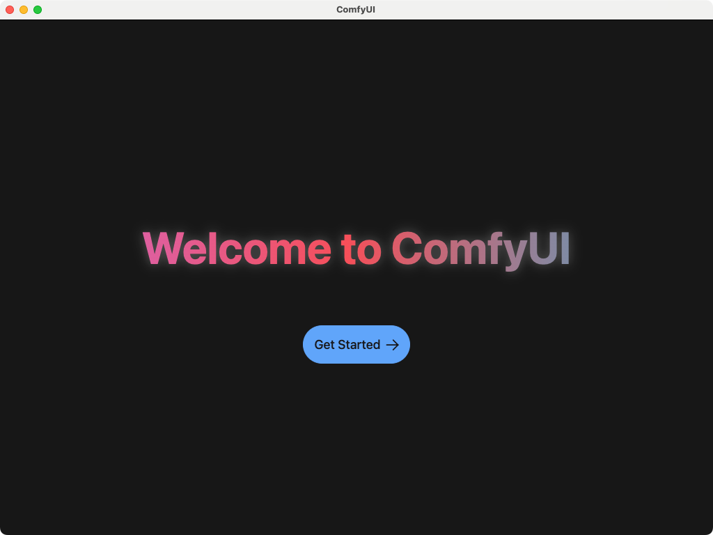 ComfyUI Welcome Screen ComfyUI Welcome Screen